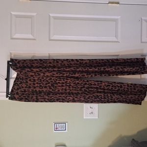 Animal print stretch pants